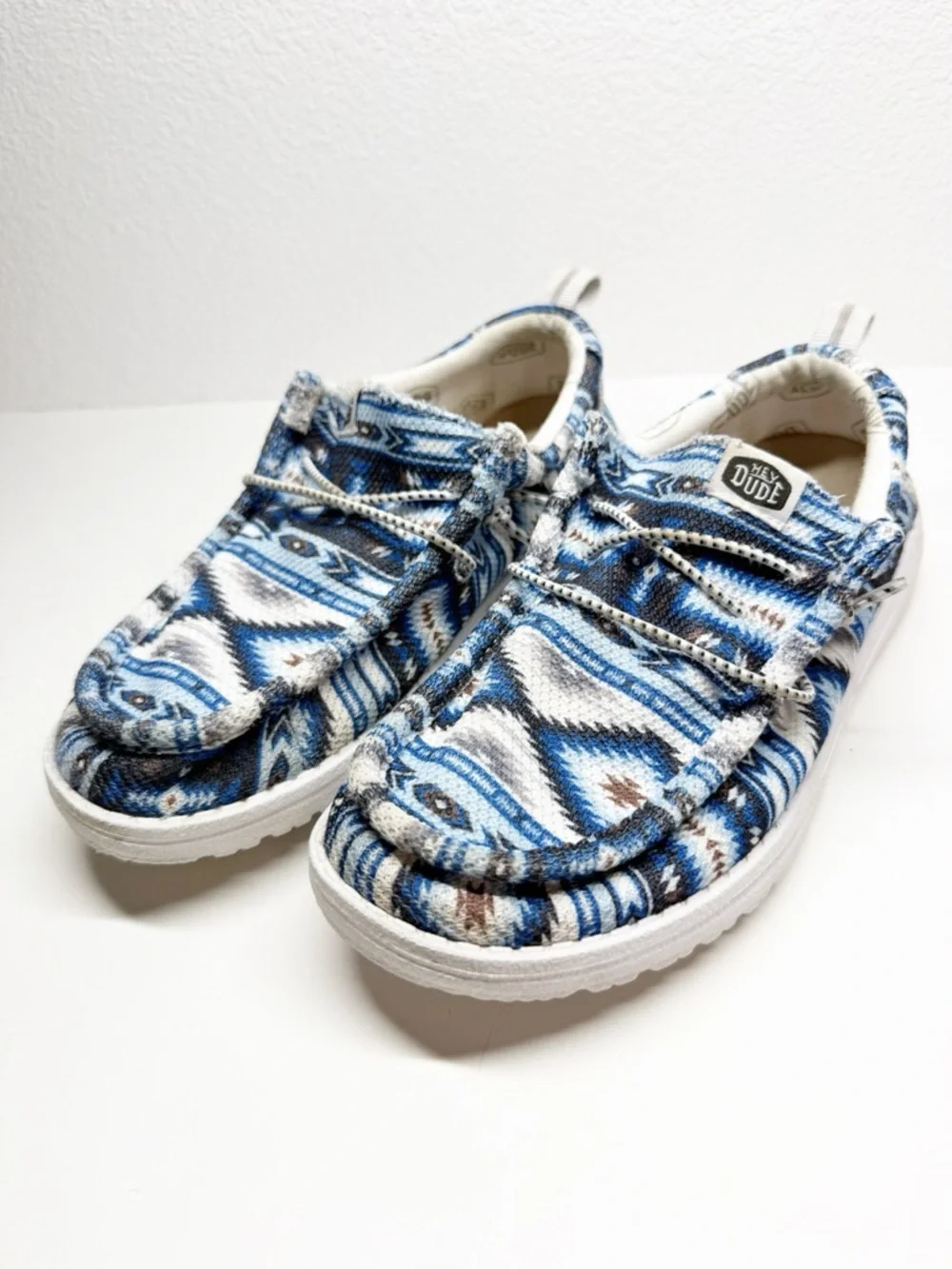 Hey Dude Wally Aztec Western Print Sneakers